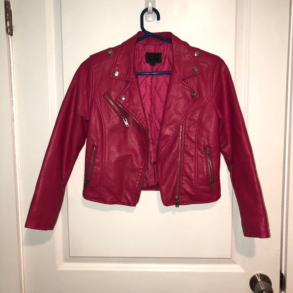 Hot Pink Leather Jacket!⚡️